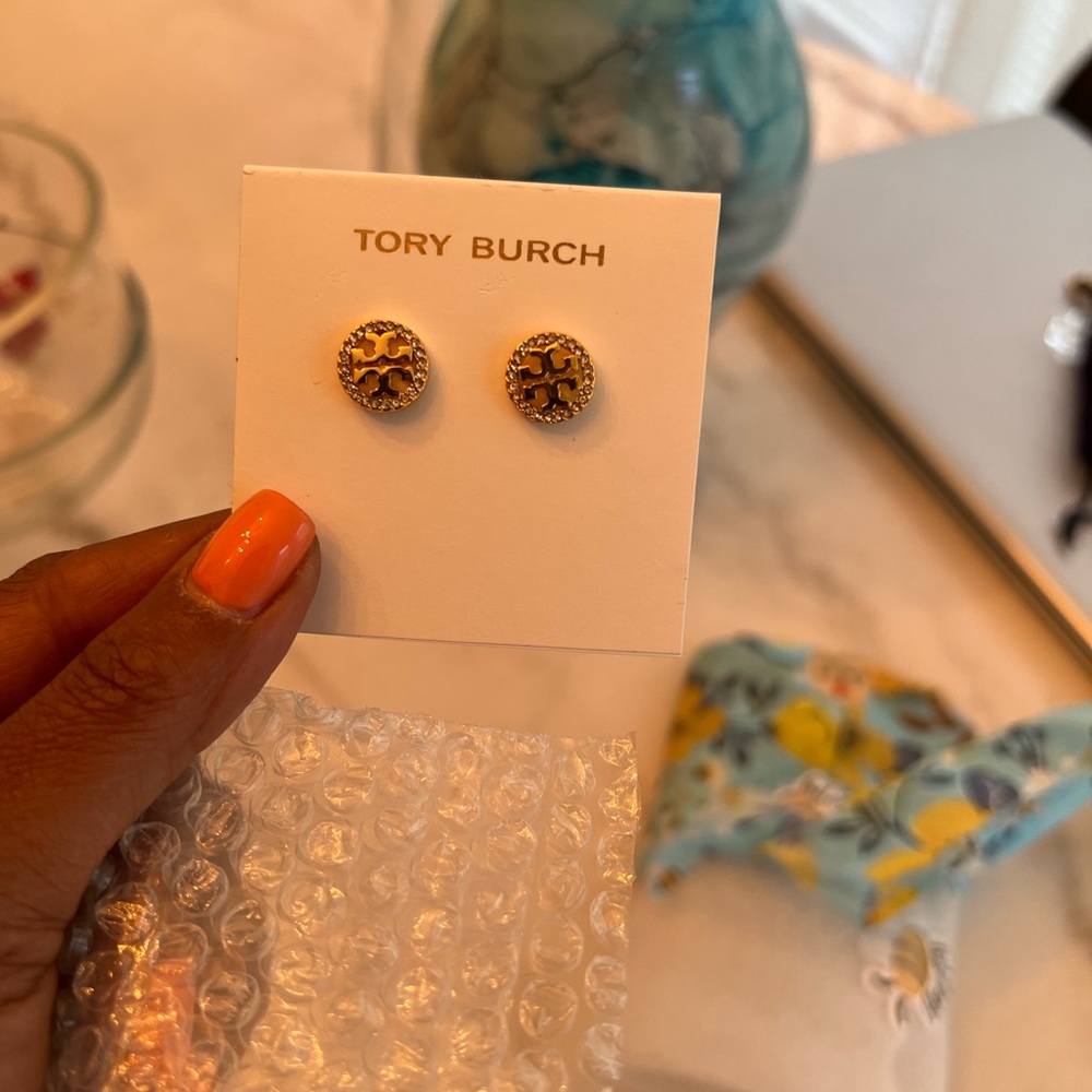 Brand new Tory. Burch stud earrings with dust bag